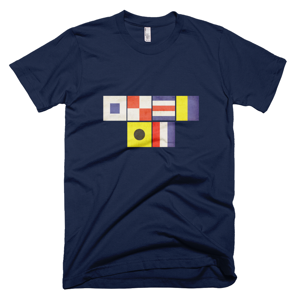 Navy Blue Code Flags Shirt